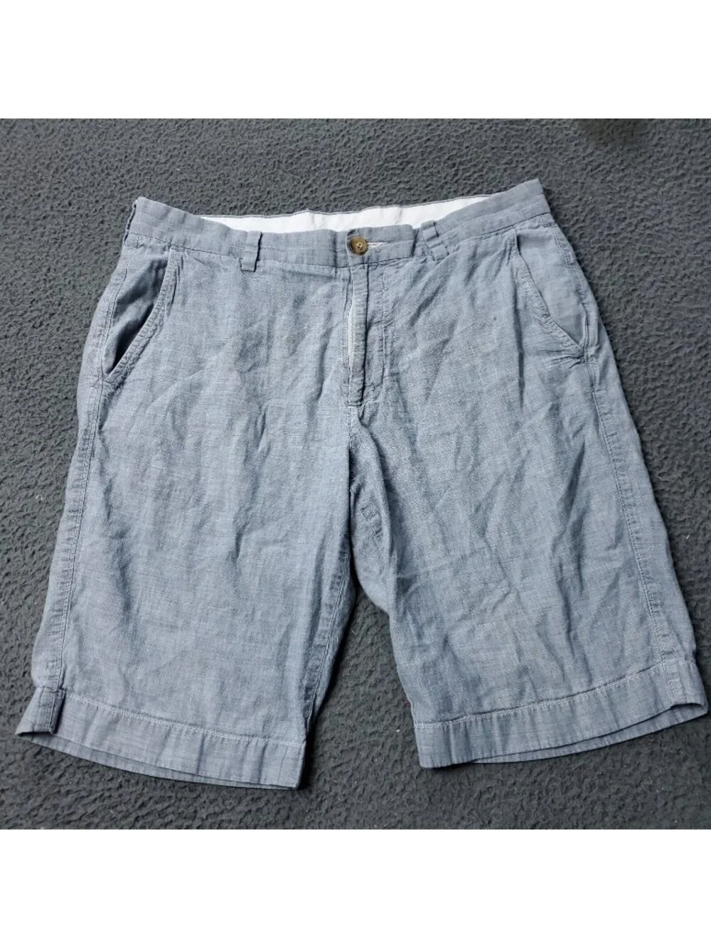 J. Crew Club Shorts Mens 32 Gray Cotton Casual Adult 10'' Inseam Preppy